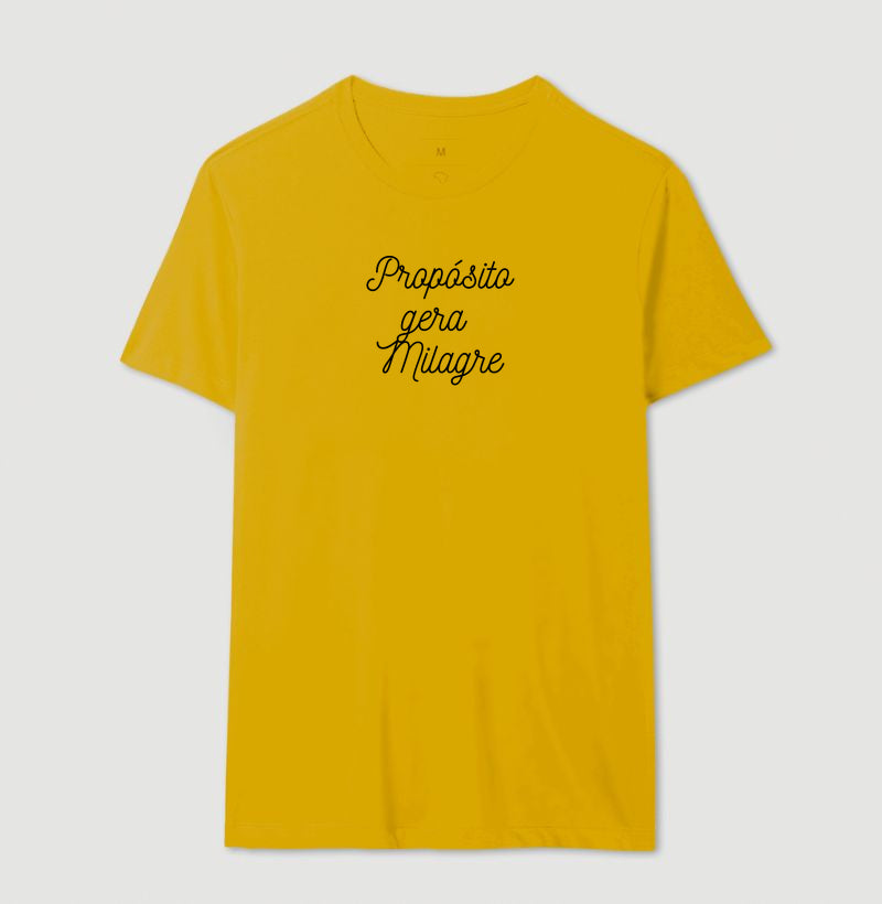Camiseta propósito gera milagre