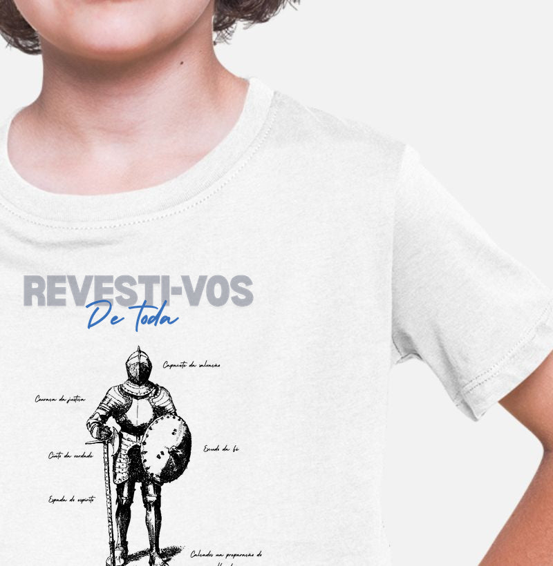 Camiseta infantil Armadura de Deus