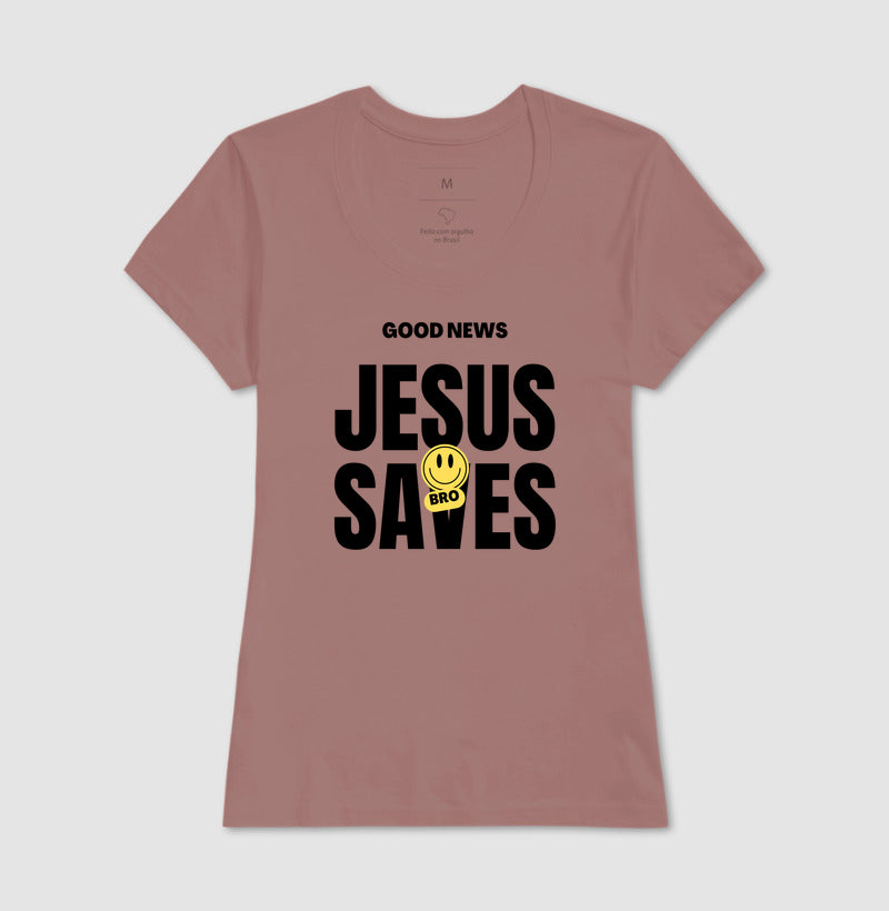 Camiseta feminina Jesus saves