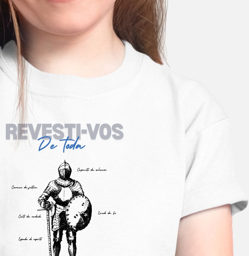 Camiseta infantil Armadura de Deus